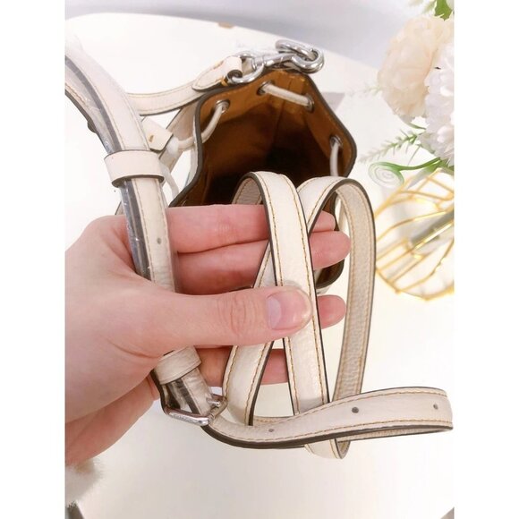 Coach CJ661 Mini Dempsey Bucket Bag In Signature Jacquard With Rainbow Stripe - Picture 5 of 6